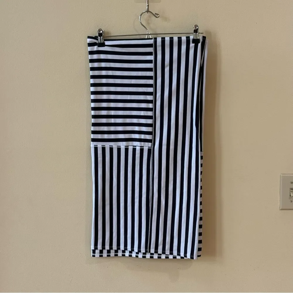 Lululemon Vinyasa Scarf *Zips Apex Stripe Black White